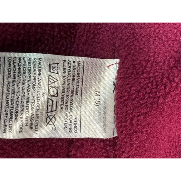 Old Navy Kids Puffer Vest Burgundy Size M(8) Poly Shell & Lining - Picture 3 of 10